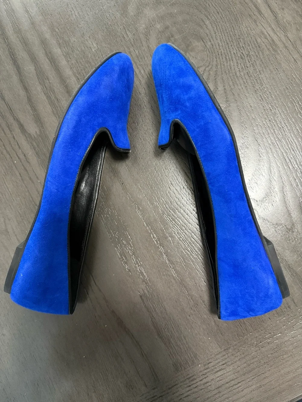 Cole Haan Blue Suede Smoking Flats Slip On Women’s Size‎ 10